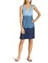 Allen Allen Women's Tie Dye Crossover Mid-Dress,D-Indigo,X-Large