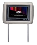 Power Acoustik H-7GR (Gray) Single Pre-Loaded Universal Replacement Headrest w/ 7 LCD Monitor