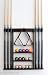 6 Pool Cue - Billiard Stick Wall Rack Made of Wood Mahogany Finish