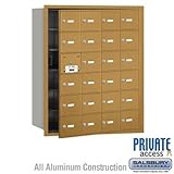 IMAGE OF 4B+ Horizontal Mailbox (Includes Master Commercial Lock) - 24 A Doors (23 usable) - Gold - Front Loading - Private Access