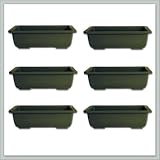 10 Inch Poly-Resin Bonsai Tree Pots | 6 Pack - joebonsai