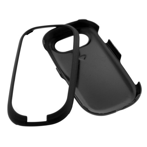 GTMax Black Rubber Hard Snap On Crystal Cover Case for AT&amp;T Pantech P2020 Ease GSM Cell Phone