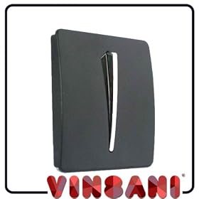 MODERN GLOSS BLACK & CHROME LIGHT SWITCH 1 GANG 1 WAY