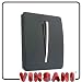 MODERN GLOSS BLACK & CHROME LIGHT SWITCH 1 GANG 1 WAY