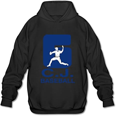C.J.baseball Hoodies Black For Men