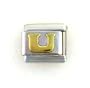 Italian Link Initial Charm, Letter U