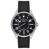 Fossil Men's FS4458 Black Leather Watch
