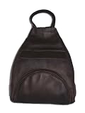Genuine Leather Backpack Also Use As Shoulder HandbagDeep Chocolate Brown #6