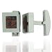 MICHAEL VALITUTTI Stainless Steel & BROWN Marble Cufflinks - OVERSTOCK CLEARANCE SALE!