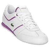 Lacoste Zephie MT SPW White Purple Casual Leather Women Shoes - White Purple