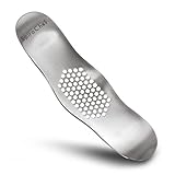 Spirochef (TM) Heavy Duty Garlic Press - Solid Stainless Steel - Perfect Ginger Slicer, Crusher, Zester, Chopper and Mincer