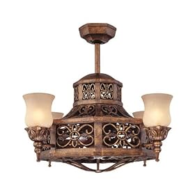 Savoy House 14-280-FD-220 Fire Island 4 Light Blade Ceiling Fan in Crackled Gold with... by Savoy House