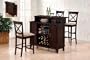 Coaster Contemporary Style Solid Wood Bar Unit with Wine Rack, Deep Cappuccino Finish