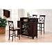Coaster Contemporary Style Solid Wood Bar Unit with Wine Rack, Deep Cappuccino Finish