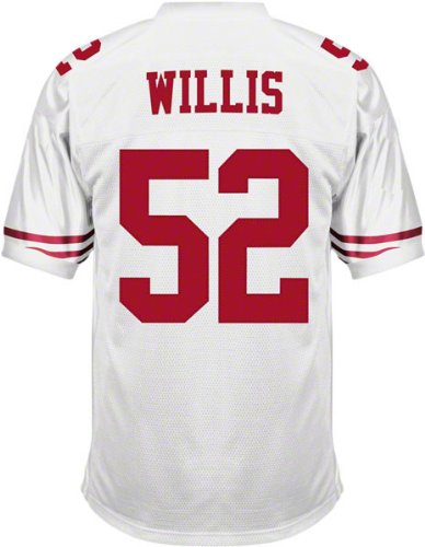 NFL Jerseys San Francisco 49ers #52 Patrick Willis White Authentic Football Jersey Size 48-56 (Please Select the Size When You Order, Can Do Drop Shipping)