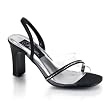 3 1/4 Inch Sexy Low Heel Shoes Square Heel Sling Back Shoes Sandal With Rhinestines CLEARANCE