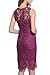 Nemidor Women's Floral Pattern Elegant Sheath Cocktail Lace Dress
