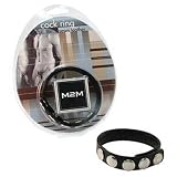 M2m Cock Ring - Leather - 5 Snaps - Black
