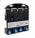 Scorpion Strap Ratchet Tie Downs 4 Pack - Great For Cargo Moving Hauling Securing - Breaking Strength 1500 Lb - Load Cap 500 Lb - 16.7ft Length - Blue