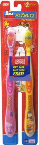 Peanuts Snoopy ToothBrush - 2pcs Tooth Brush Set (assorted colors)