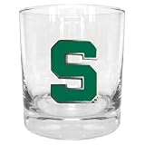 Michigan State Spartans NCAA Double Rocks Glass