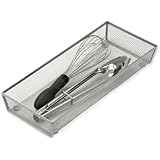 Honey-Can-Do KCH-02155 Steel Mesh Drawer Organizer, Silver