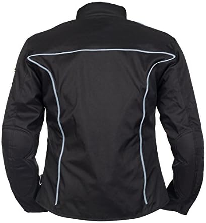 Armor Motorcycle Racing Kevlar Waterproof Jacket (XL, White Piping)