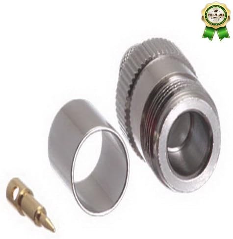 Aserwall - 2 Pack X Reverse Polarity N Female Crimp Connector - LMR-400 - Premium Quality