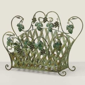Sonoma GRAPES vines MAGAZINE RACK home decor