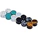 D&M Jewelry 6 Pairs Mixed Stone Ear Plugs Tunnels Saddle Expander Body Piercing Set Gauges 2g-5/8