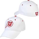 Utah Utes White Fit Stretch Cap from Top of the World