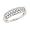 10k White Gold Aquamarine Pave Ring, Size 6
