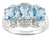 STERLING SILVER 4.67CTW BLUE TOPAZ WITH DIAMOND ACCENT RING