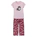 Girls' Xhilaration Valentine's Day Kitty Pajama Set - Pink