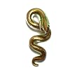 Green and Gold Snake Glass Foil Pendant with Slip Choker