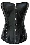 sexy Lack Corsagentop schwarze Corsage Gothic Korsett