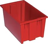 IMAGE OF Quantum SNT185RD 18-Inch by 11-Inch by 9-Inch Stack and Nest Tote, Red, 6-Pack
