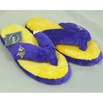 Minnesota Vikings NFL Flip Flop Thong Slippers - Size 12