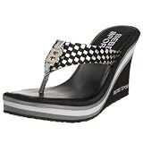 41favpe0toL. SL160  BEBE SPORT Womens Dance Fever Weave Wedge Thong