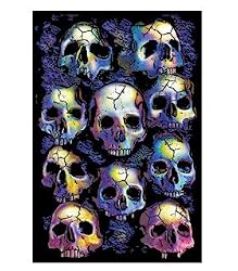 Opticz Wall of Skulls Blacklight Poster