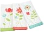 DII Garden Whimsy Floral and Sayings Print Dishtowel, Set of 3