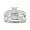 1/5ct Diamond Micropave Diamond Bridal Engagement Set in Sterling Silver