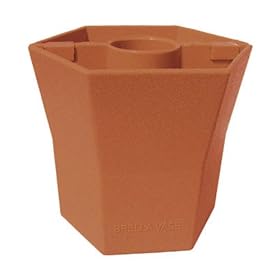BRELLA VASE� - 5 inch - Opaque - Terra Cotta - Patio Umbrella Vase by Blue Star Group