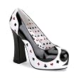 4 Inch Sexy High Heel Shoes Poker Card Shoes Alice In Wonderland Costume Shoe Chunky Heel