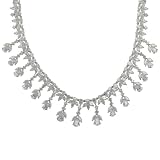 Sterling Silver Cubic Zirconia Multi-Drop Necklace by Charles Winston