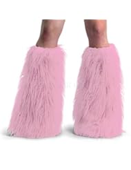 Apparel: Baby Pink Adult Furry Shag Boot Covers - Pleaser Shoes