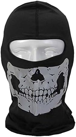 FanRun Multi-Function Balaclava Full Face Mask Sun UV Protection Ski Mask,Motorcycle Mask,Windproof Skull Mask,Silver