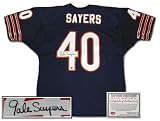 Gale Sayers Chicago Bears NFL Hand Signed Authentic Style Home Navy Jersey
