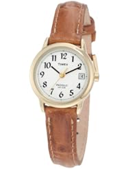 Timex Womens T2J761 Easy Reader Brown Leather Strap Casual Watch