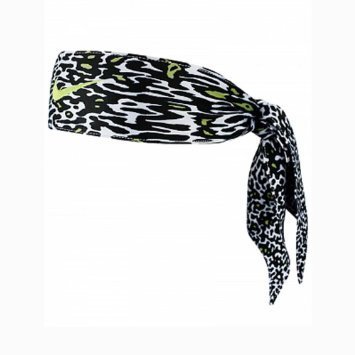 Nike Dri-Fit 2.0 Head Tie (OSFM, White/Black/Volt)